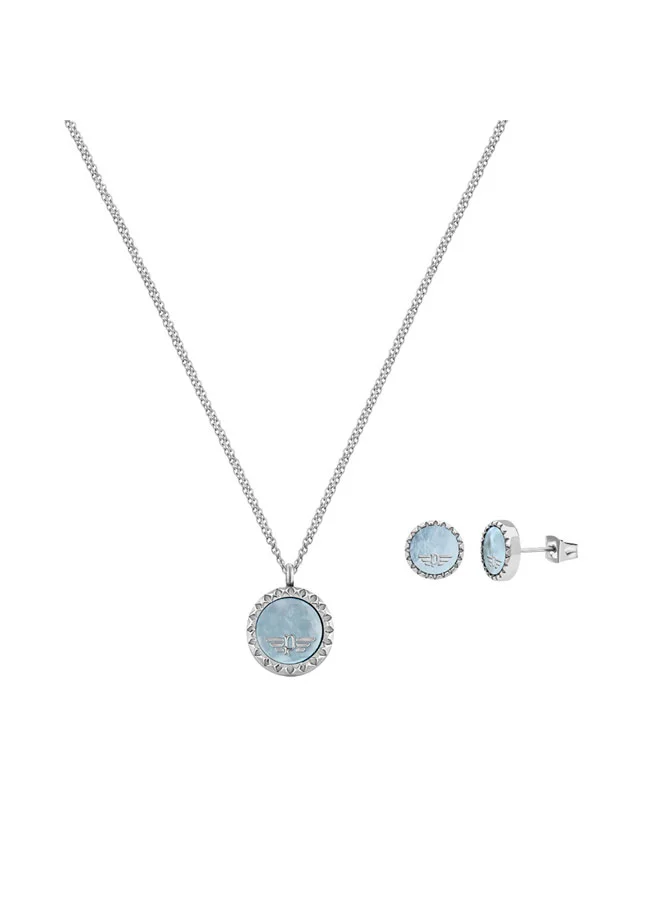 بوليس Vernazza Pendant Necklace & Stud Earrings Gift Set for Women